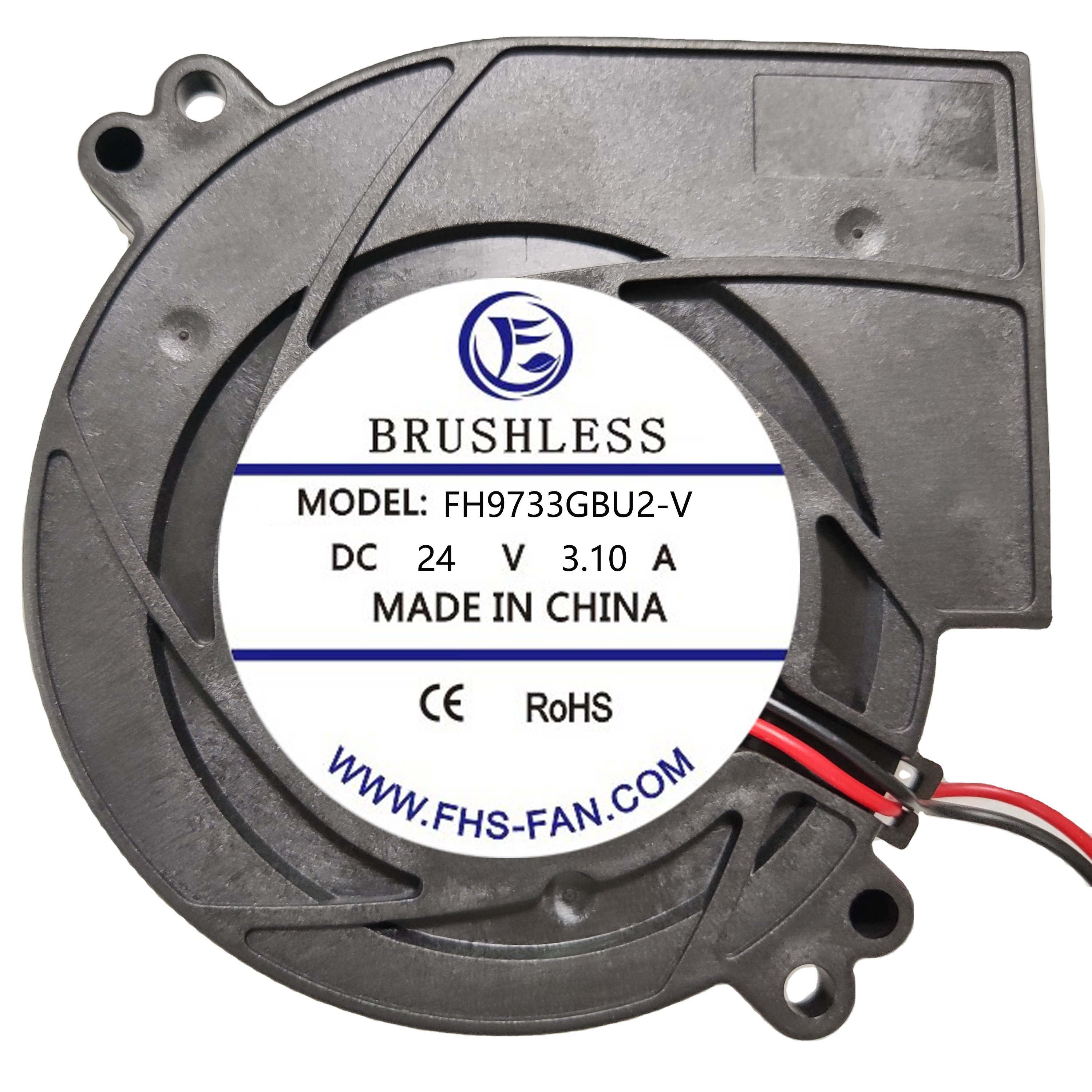 9733 4Inch 12V 24V DC High CFM Blower Fan 97x94x33mm High Airflow Blower Cooling Fan for Electric Oven