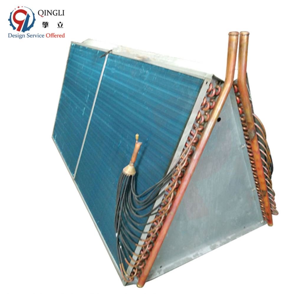 Aluminium Fin Copper Tube Air Cooler Refrigerator Condenser Evaporator Coil