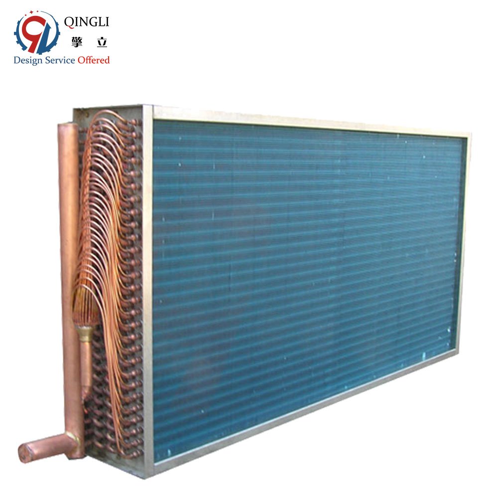 Aluminium Fin Copper Tube Air Cooler Refrigerator Condenser Evaporator Coil