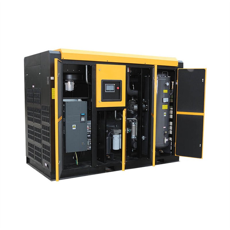 75KW 100HP MQ-100VPM Air Compressor 0.7 to 1MPa G2 Port Single-Pole Screw-Type Permanent Magnet Frequency Conversion Compressor