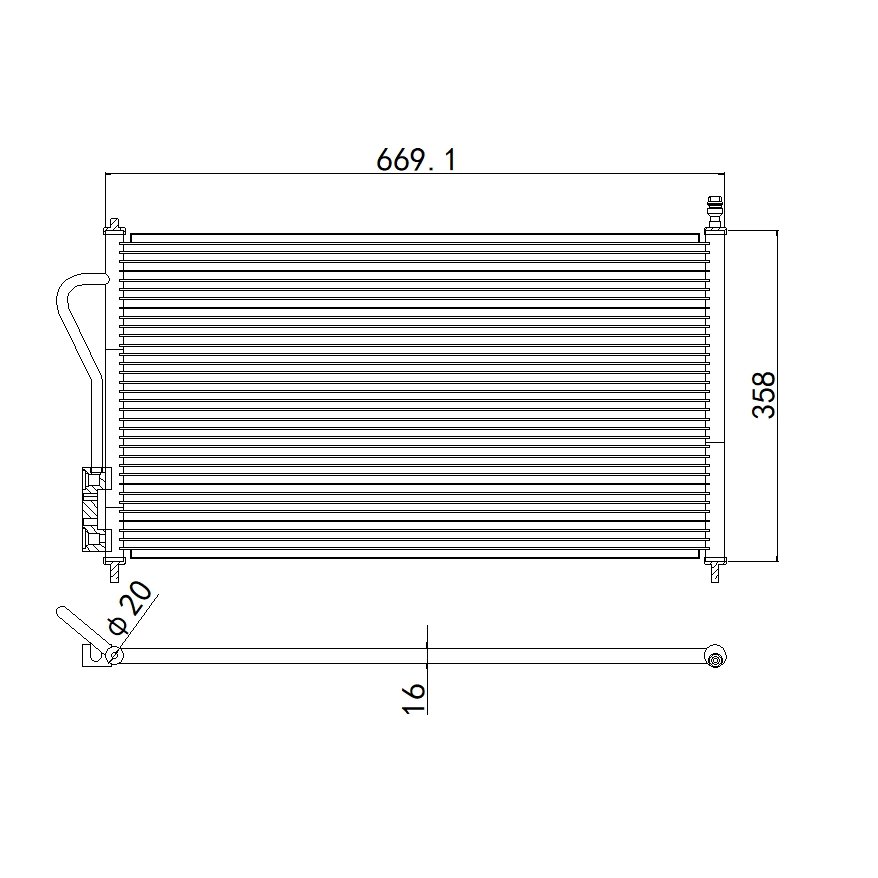 Aftermarket Car Auto Air Conditioning System Auto AC Condenser for FORD FOCUS OEM 1136949 YS4Z19712AB