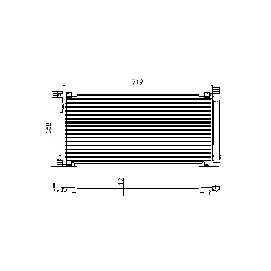 Aftermarket Car Auto Air Conditioning System Auto AC Condenser for LEXUS UX200 UX250H TOYOTA COROLLA OEM 884A002070 12010