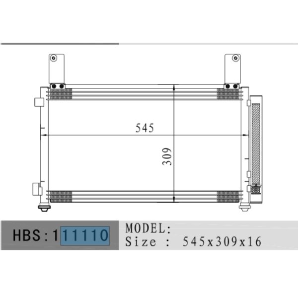 HBS JP11110 Auto air Conditioning Parts Car Ac Condenser for Chevrolet Spark 96591582 96658674