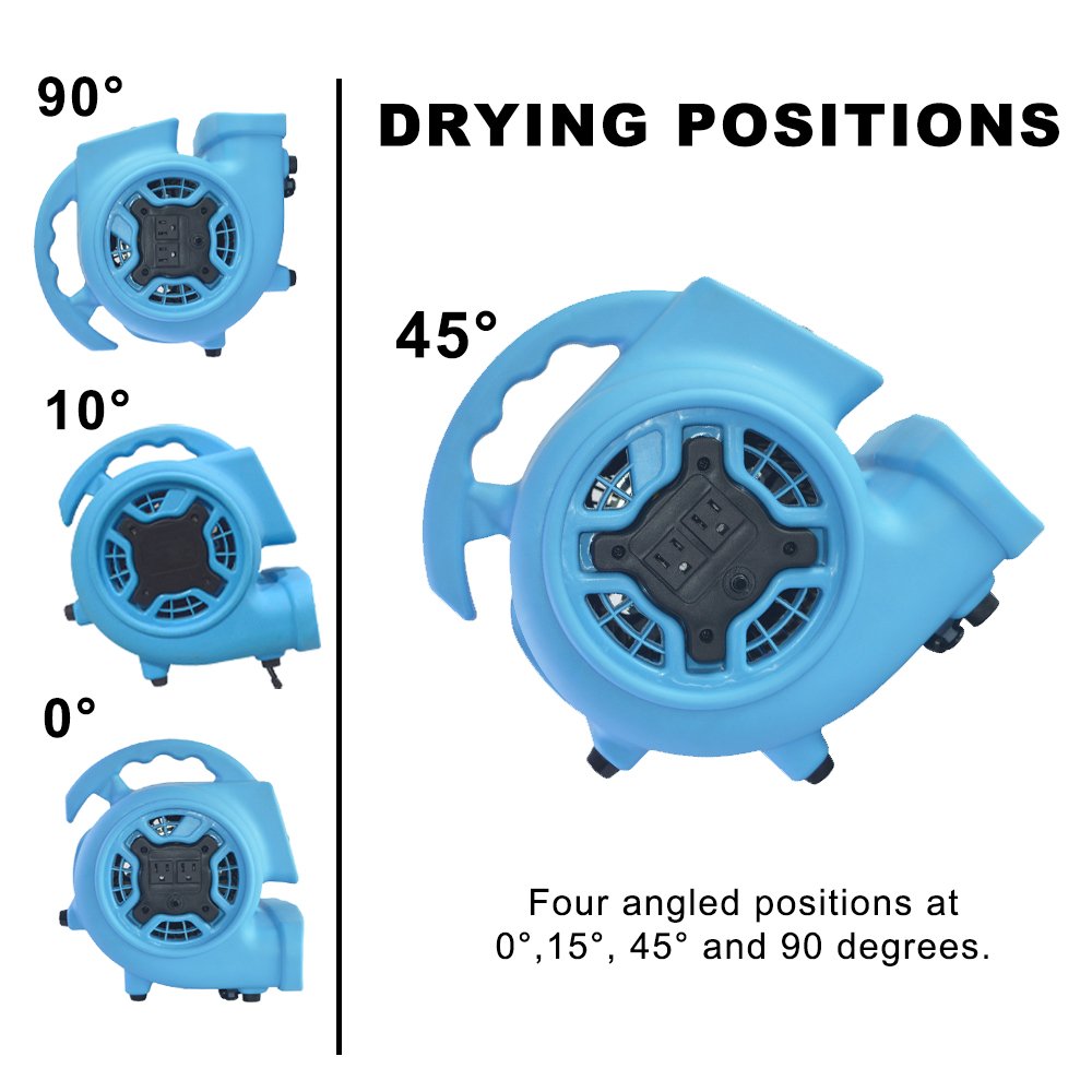 Best Sale 800CFM Carpet Floor Dryer Restoration Air Mover Water Damage Axial Blower Fan Industrial Janitoral