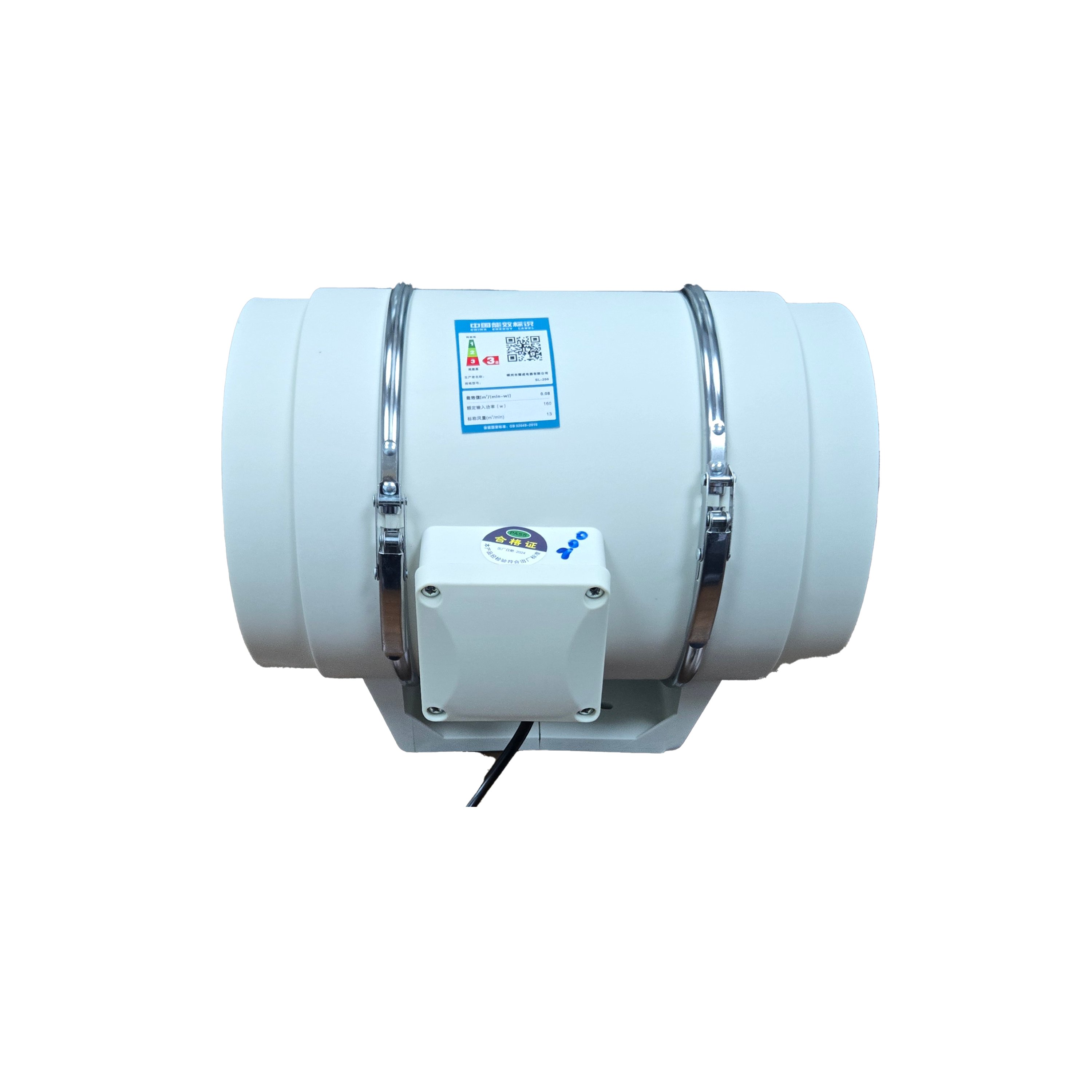 Flow Inline Duct Fan 10 Inch 110-240V 850CFM Exhaust Duct Fan for Building Ventilation
