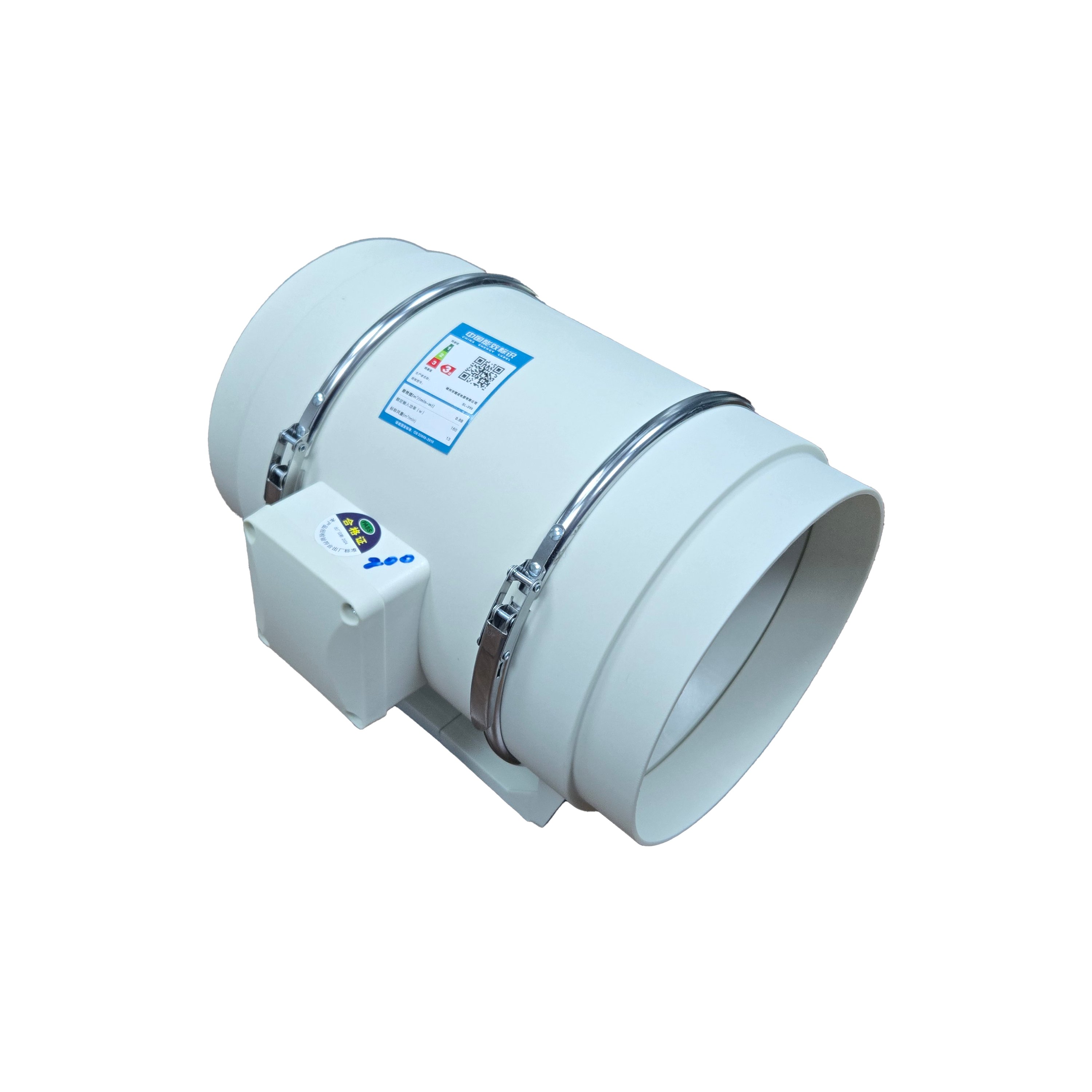 Flow Inline Duct Fan 10 Inch 110-240V 850CFM Exhaust Duct Fan for Building Ventilation