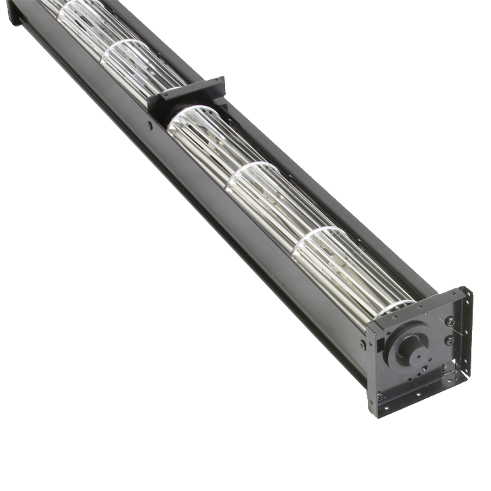 DC 12v 24v Silent Crossflow Ventilation Two Blade Cross Flow Fan for Indoor Use Ground Source Heat Pump System