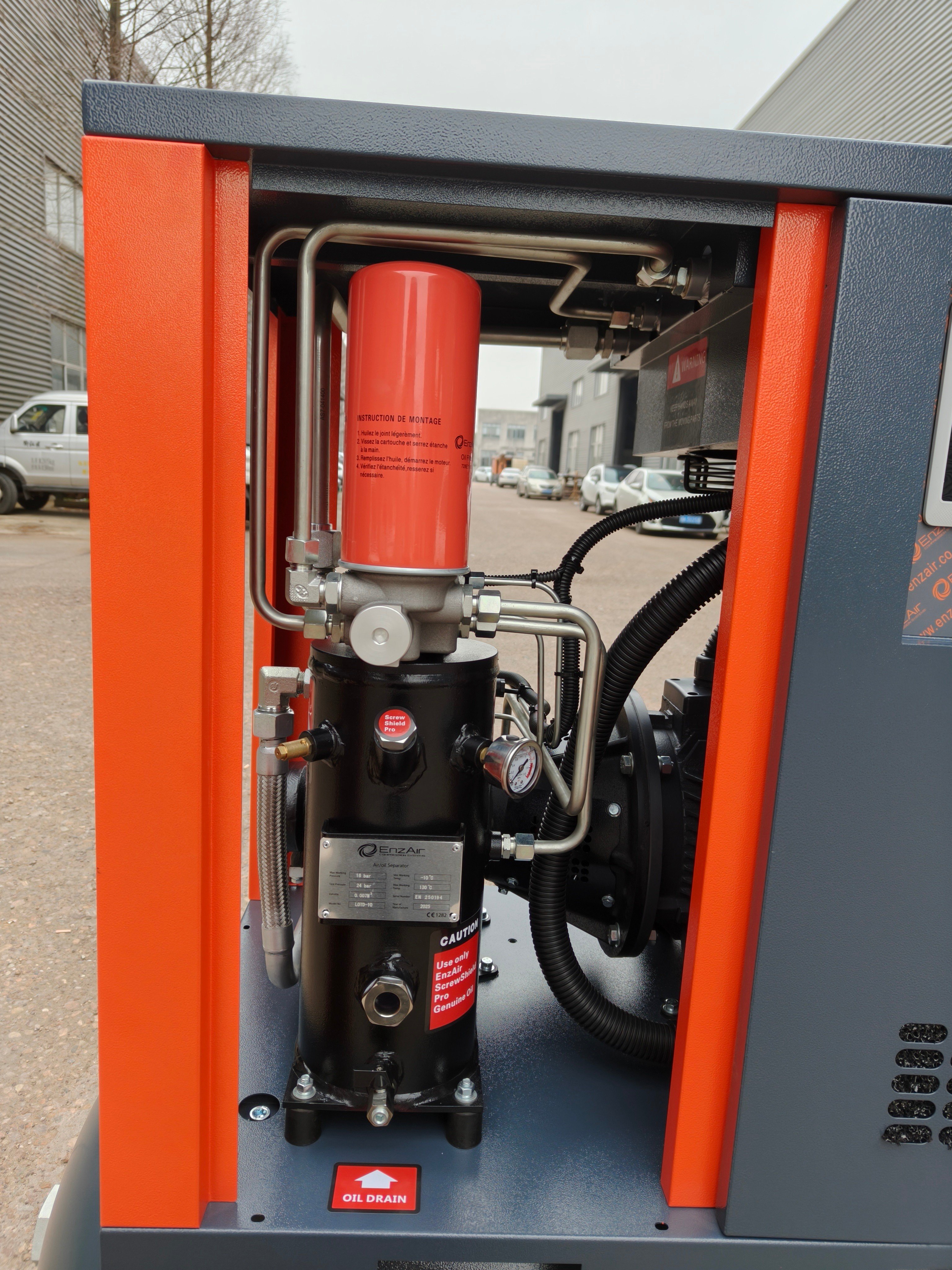 4in1 15kw 8bar 2.2m³/min 78cfm Permanent Magnet Variable Frequency Screw Air-cooled Industry air Compressor