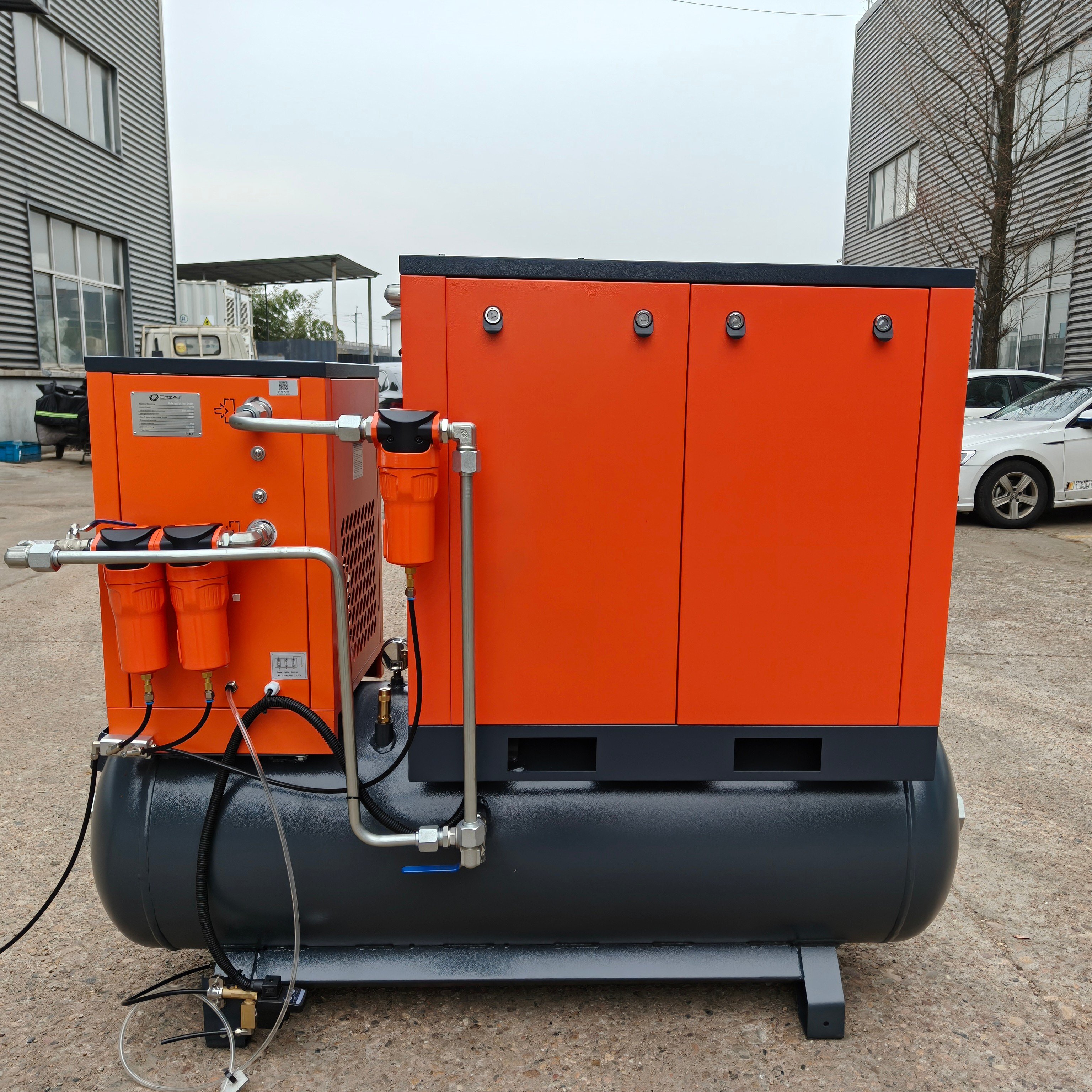 4in1 15kw 8bar 2.2m³/min 78cfm Permanent Magnet Variable Frequency Screw Air-cooled Industry air Compressor