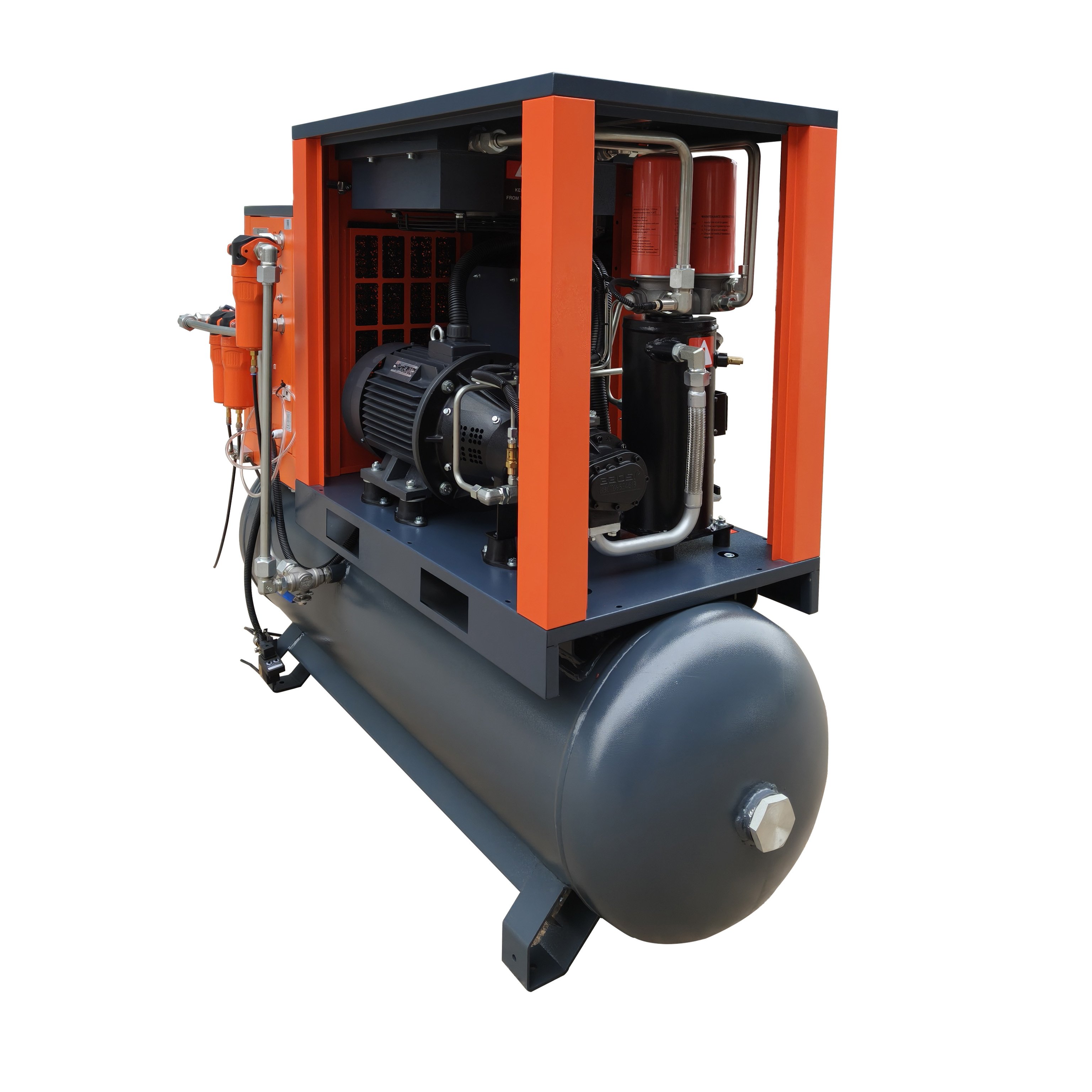 4in1 15kw 8bar 2.2m³/min 78cfm Permanent Magnet Variable Frequency Screw Air-cooled Industry air Compressor