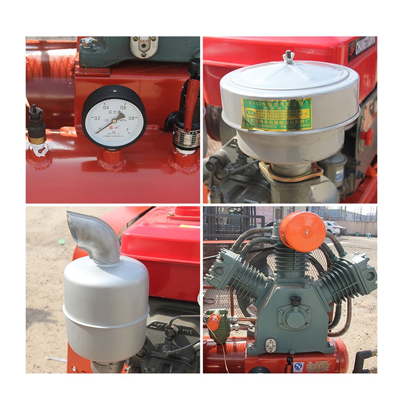 Movable Mini Piston Ring Set Air Compressor Diesel Driven Piston Air Compressor for Mining