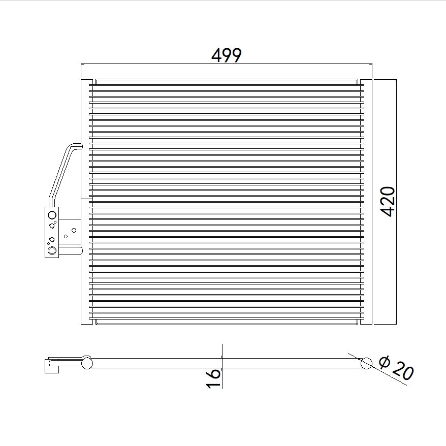 Aftermarket Car Auto Air Conditioning System Auto AC Condenser for BMW 5 E39 OEM 64538378438