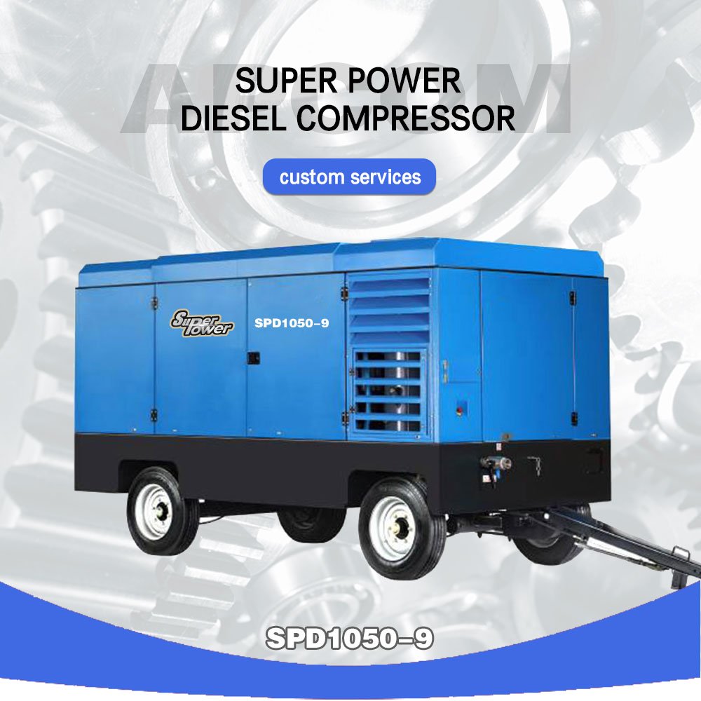 LUY290-9 Original Airend Atlas Copco 1000 CFM 9 bar diesel Portable air Compressor