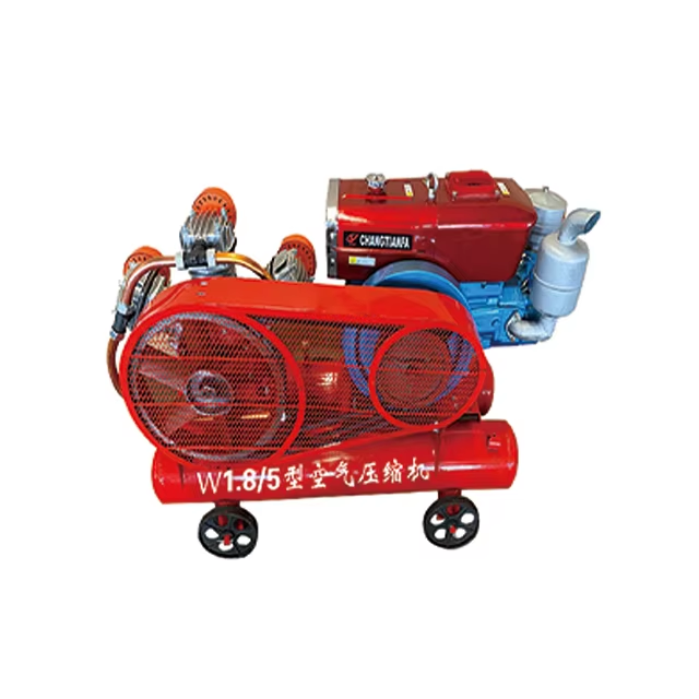 Hot Selling Portable 5bar Diesel Engine Piston Air Compressor With Air Tank 11kw