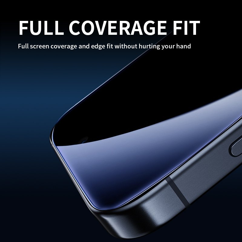 Premium Easy Install HD Clear Tempered Glass Screen Protector Kit iPhone 16 Pro Max Includes Privacy Filter Installation Tools