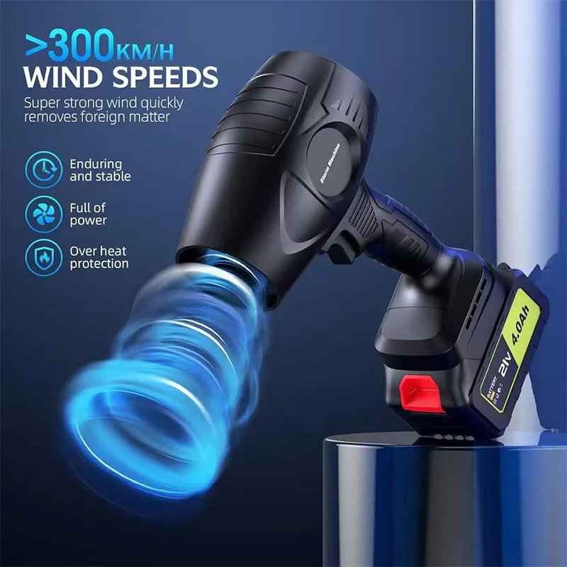 Air Blower High Power Turbo Fan Blowers Battery Powerful Electric Handheld Jet Fan Snow Leaf Dust Blowing Tool Car Dryer Blower