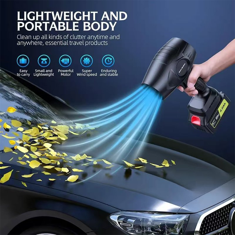 Air Blower High Power Turbo Fan Blowers Battery Powerful Electric Handheld Jet Fan Snow Leaf Dust Blowing Tool Car Dryer Blower