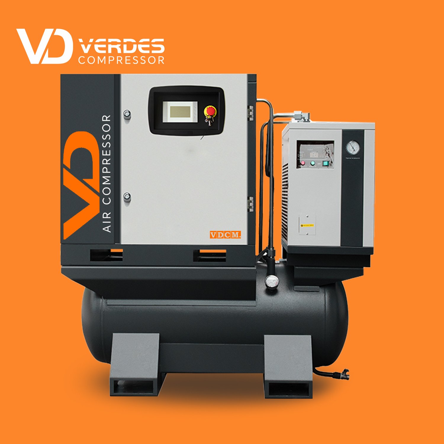 Indutriales Compresor De Tornillo 10 15 20 30 hp Compresor De Aire Comprimido De 200 300 400 500 Libras Compresores air