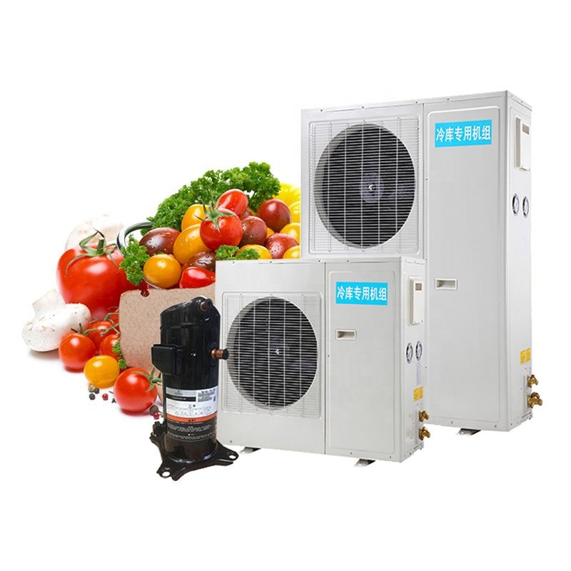 3/4hp Small Middle Temperature Outdoor Air Cooled Refrigeration Condensing Unit with Compressor for Cold Room