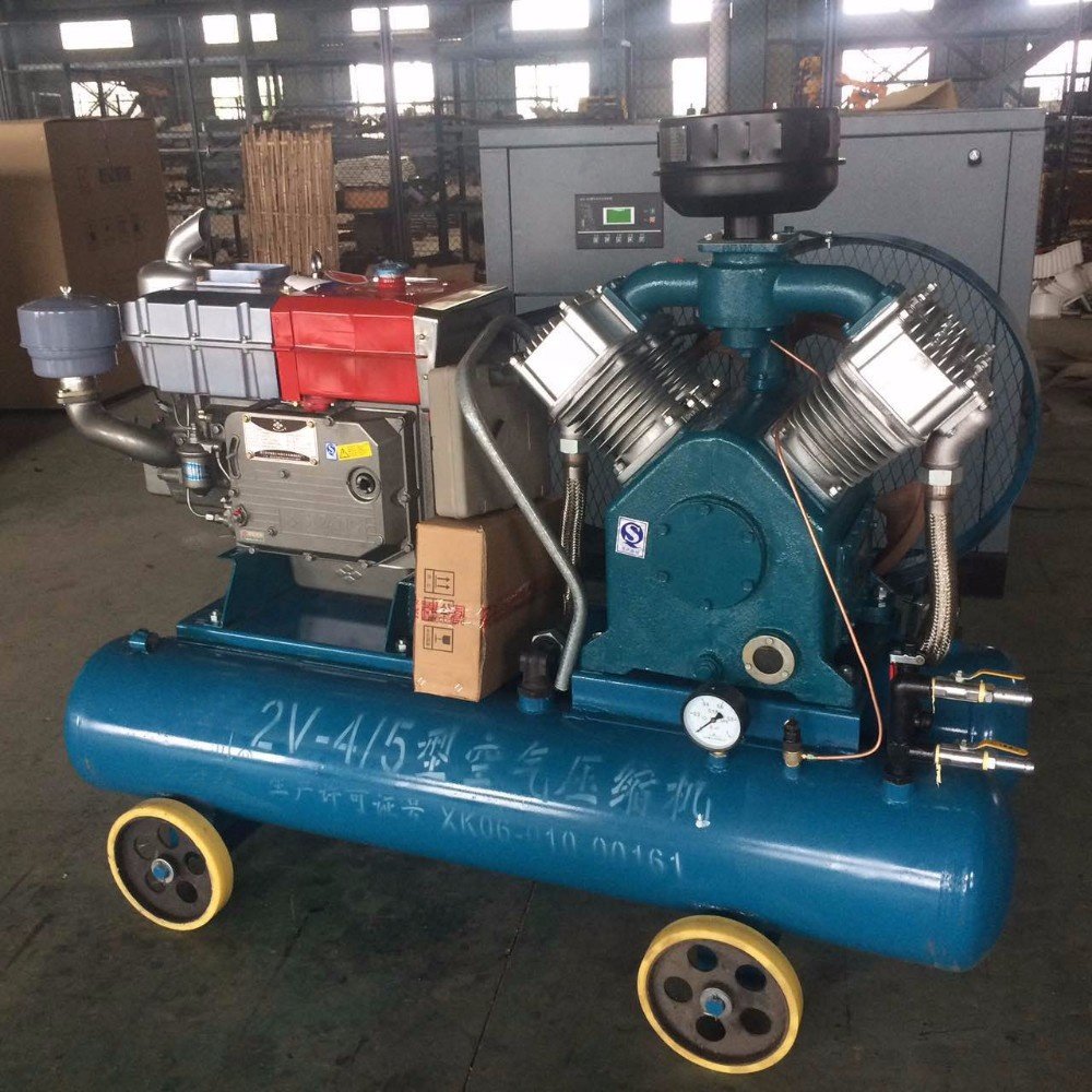 5 Bar Diesel 4m3/min Portable Mining Piston Type Rings Air Compressor for Jack Hammer Use