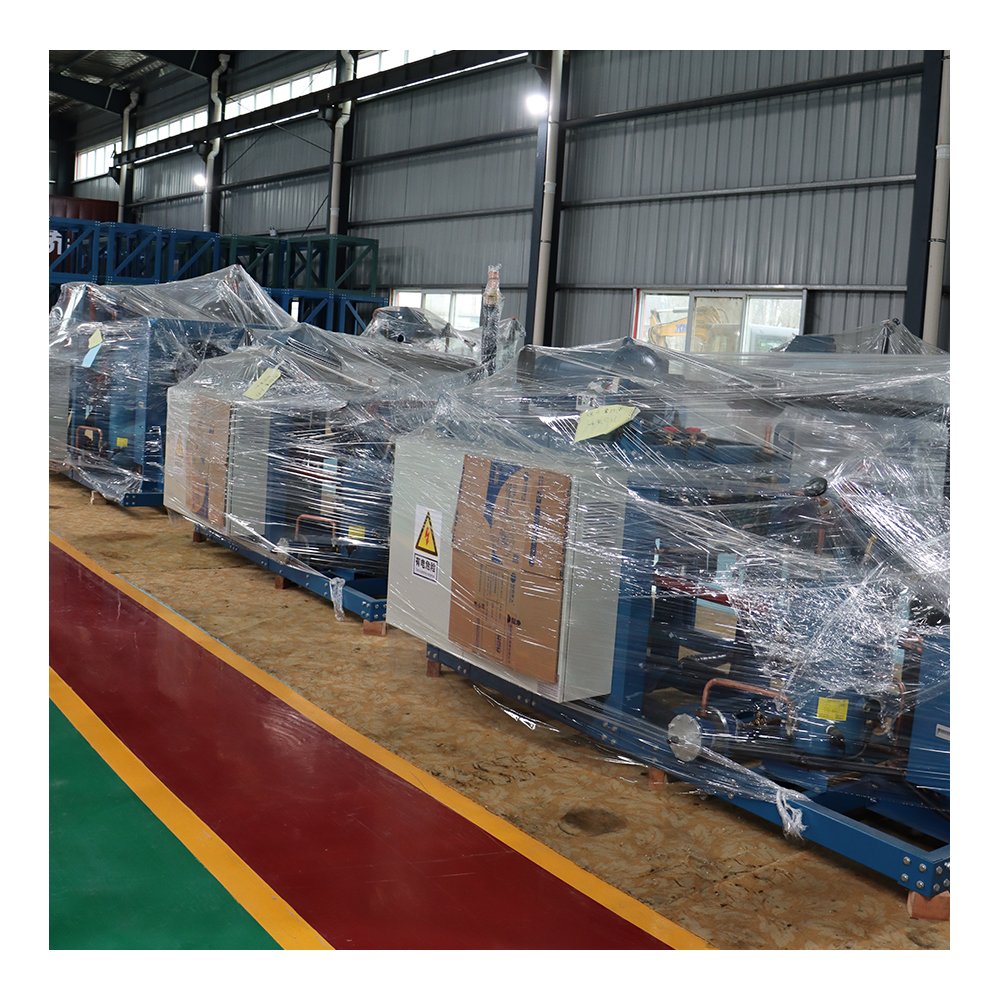 Immersion Cooling Compressor Air Water Cooling Condensing Unit Shell Heat Exchanger Screw Condensing Unit for Blast Freezer