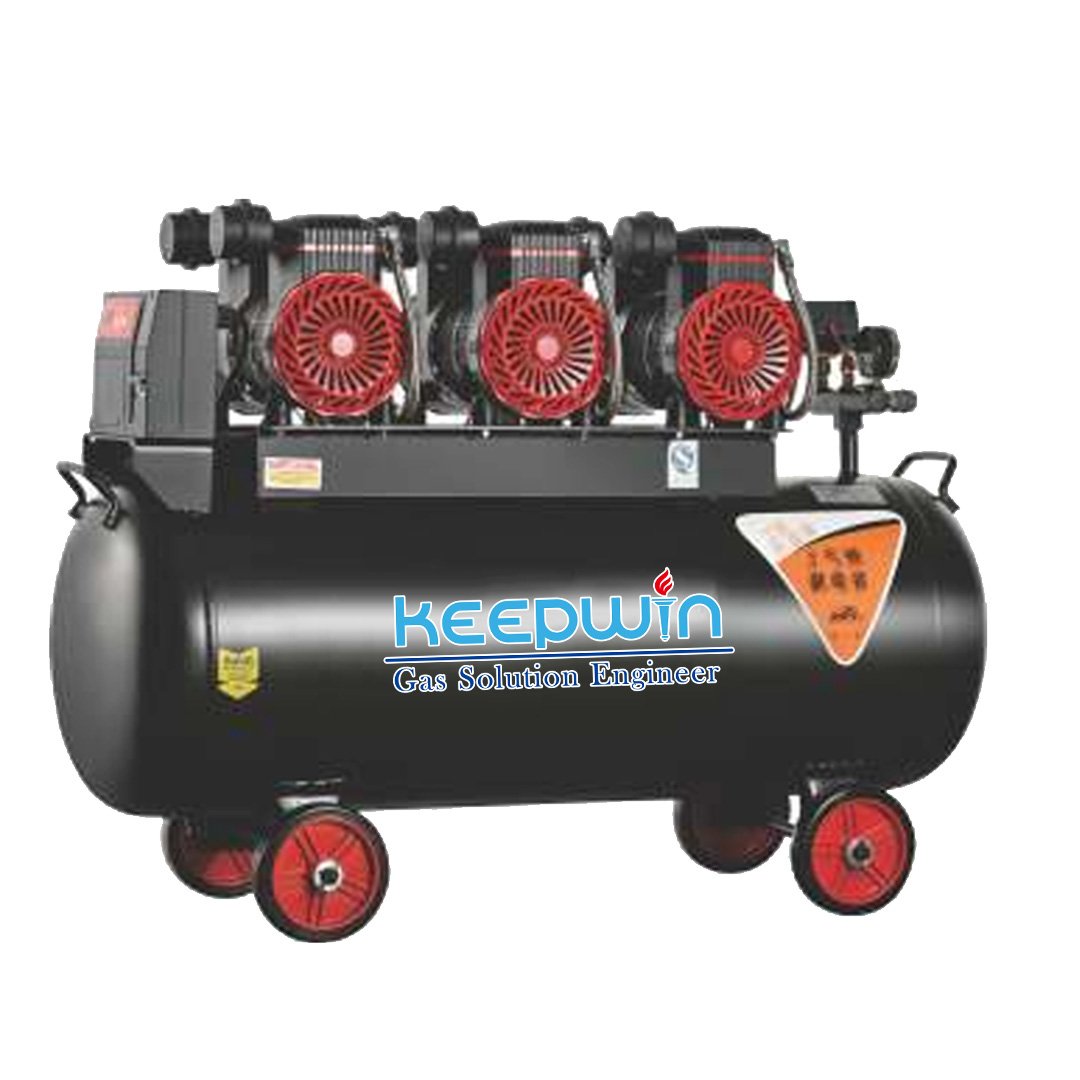 Oil-free Keepwin Air-compressor VT-0.12/8 Piston air Compressor with 100L Tank Piston Air Compressor Piston