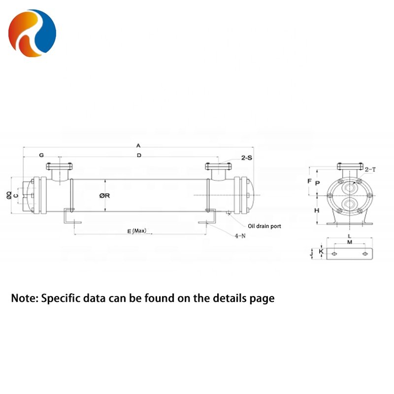 Copper Tubes Heat Exchanger Unit for Dryer air Cooling Condenser Shell Evaporator