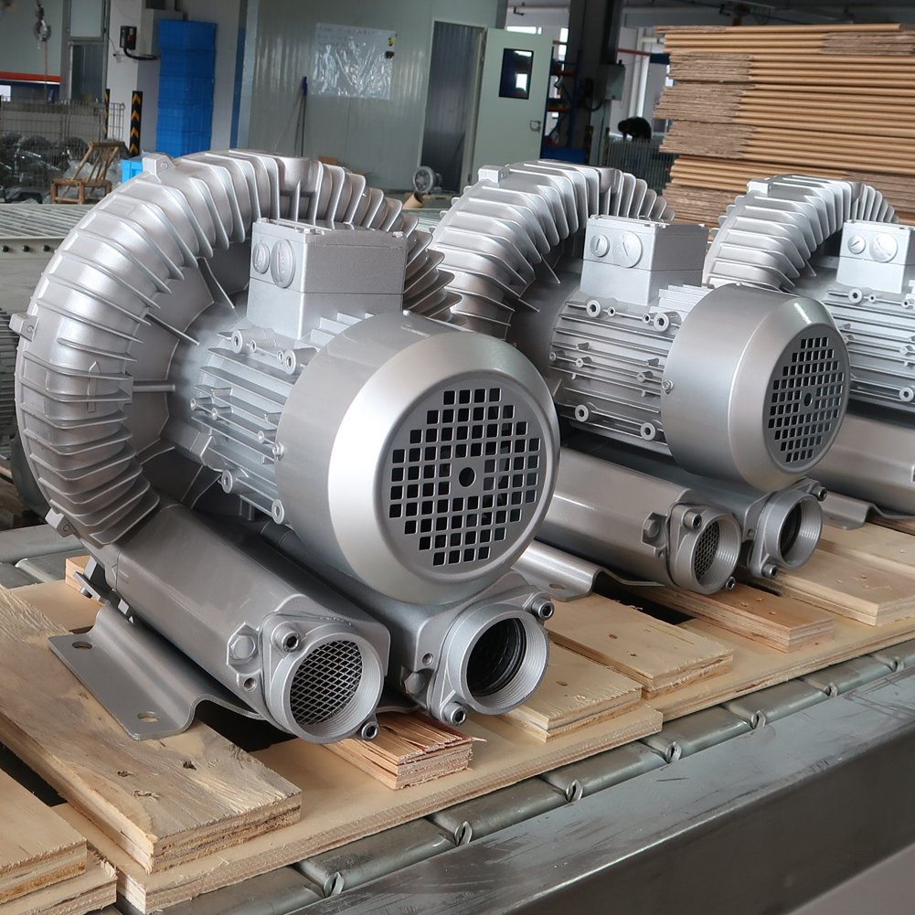Industrial Vacuuming Air Blower 9kw Single Stage High Pressure Ring Blower for Tanks Oxygen Supply