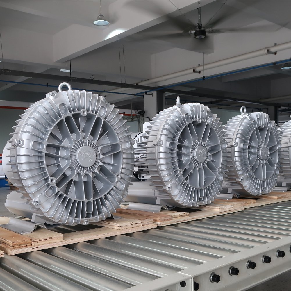 Industrial Vacuuming Air Blower 9kw Single Stage High Pressure Ring Blower for Tanks Oxygen Supply