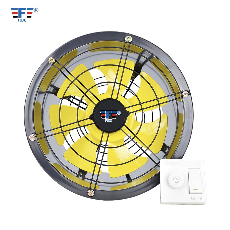 300mm Permanent Magnet Brushless DC Motor Big air Volume Axial Fan with 7 Iron Blades and Front Grill