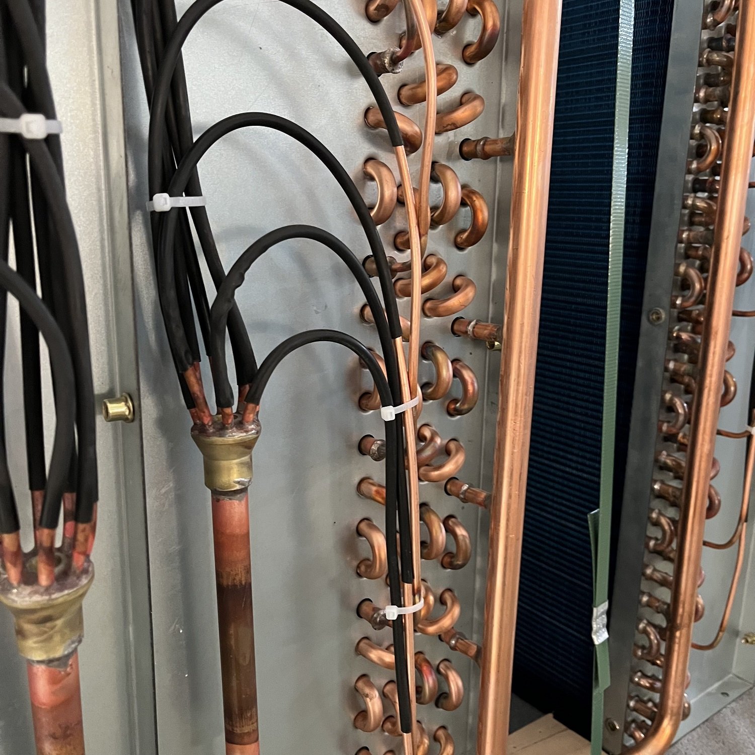 Copper Tube Fin Ammonia Evaporative Condenser Refrigeration Heat Exchange Part