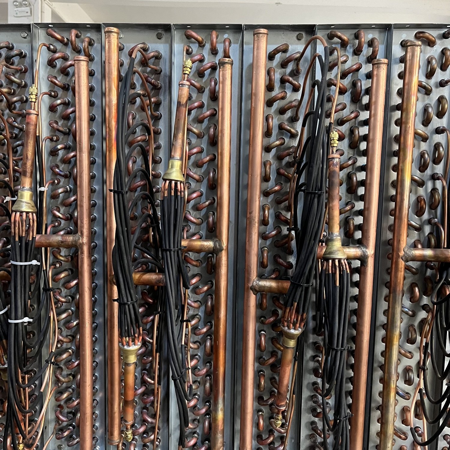 Copper Tube Fin Ammonia Evaporative Condenser Refrigeration Heat Exchange Part