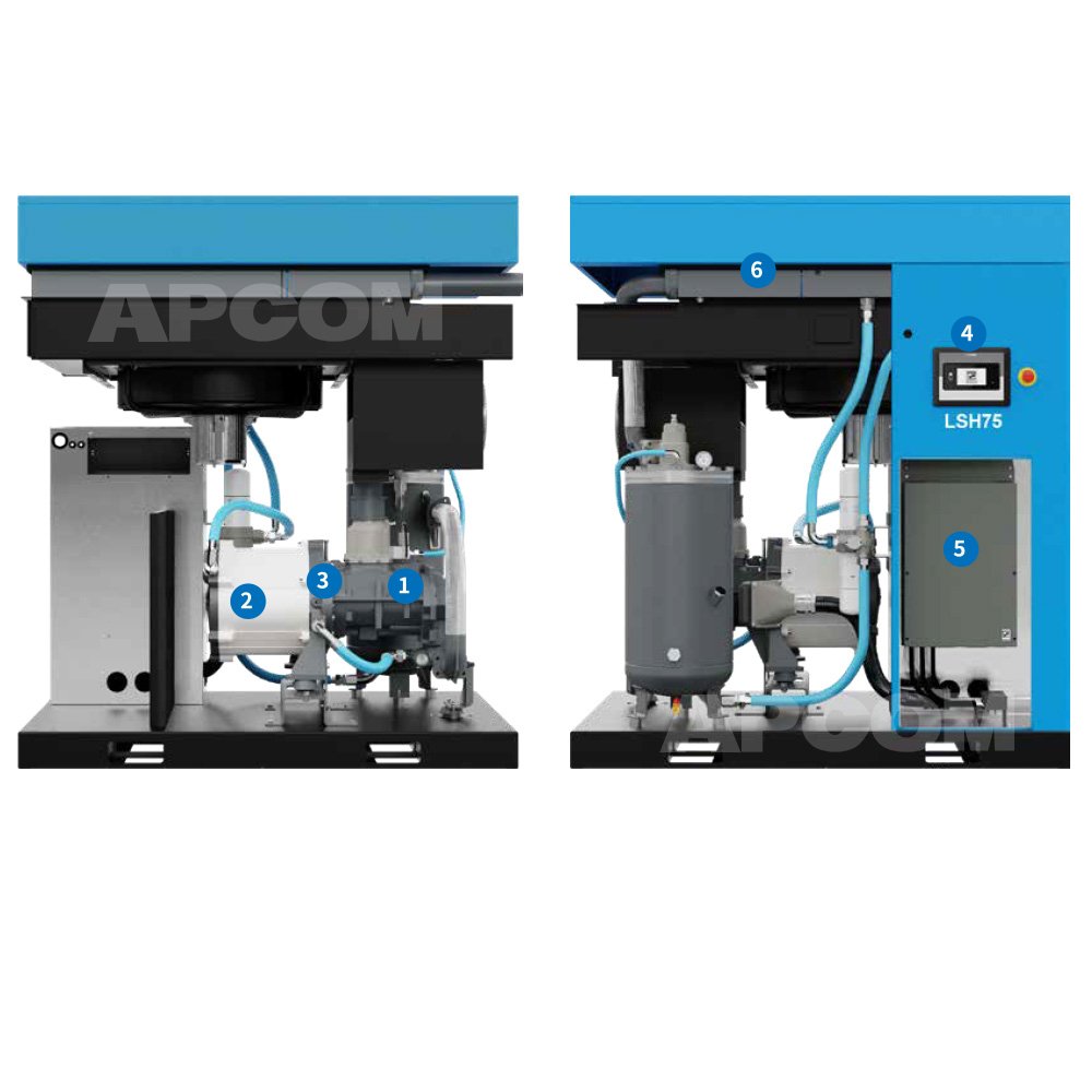 APCOM Screw AirCompressor 11kw 15hp Variable Frequency air Compressor 11 KW 15 HP