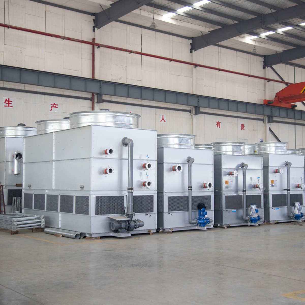 100 Ton Closed Counter Flow Steel Square Type Cooling Equipment Water Cooling Tower