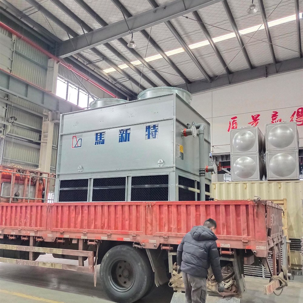 100 Ton Closed Counter Flow Steel Square Type Cooling Equipment Water Cooling Tower