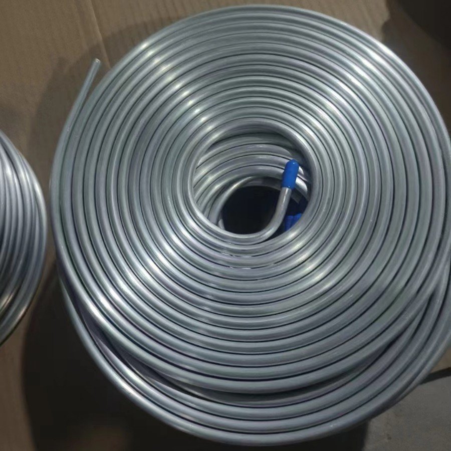 3/8 Inch 8mm Od .035 Wall Radiator 1050 Aluminum Fin and Tube Cooling Copper Condenser Coil for air Conditioning Manufacturer