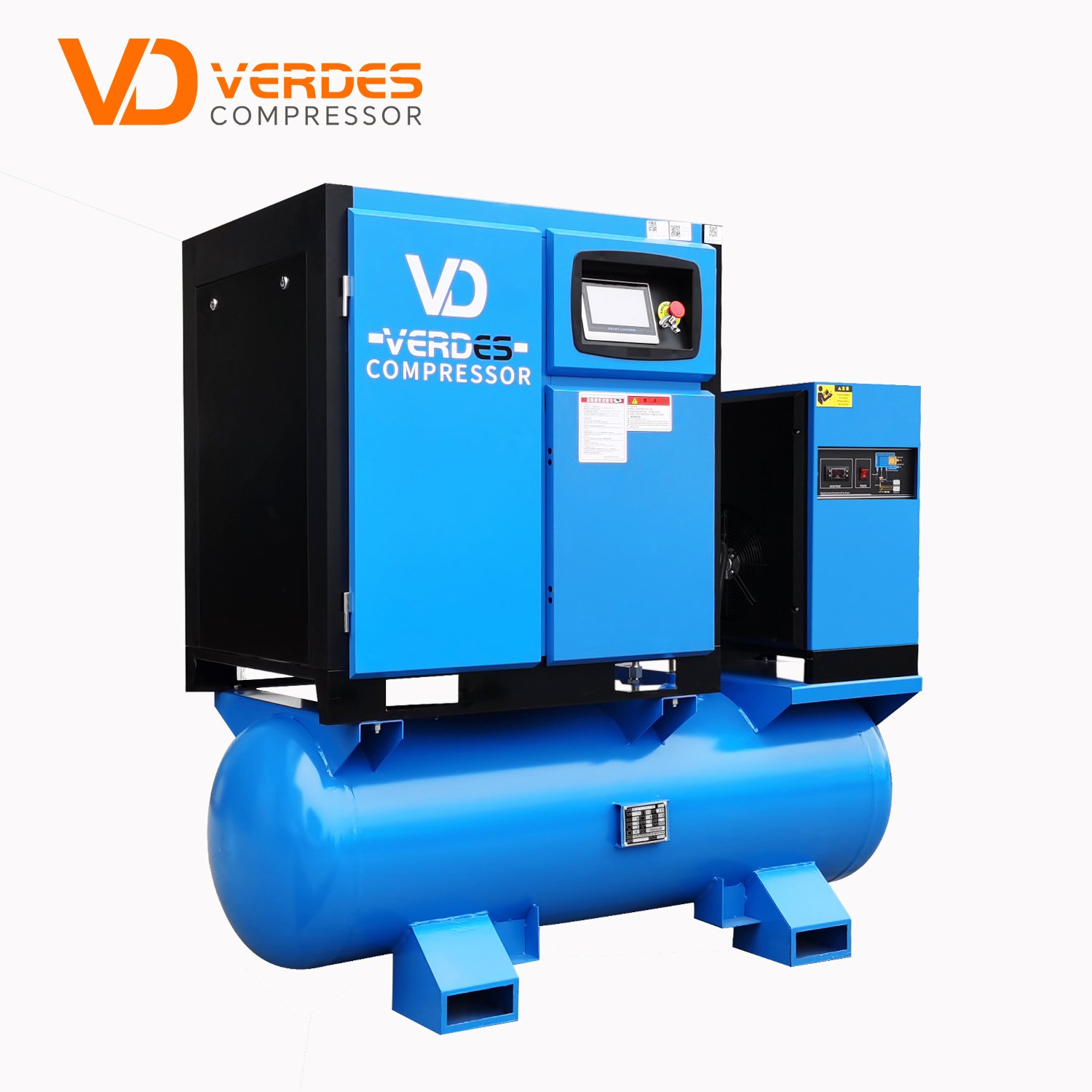 Good Price Industrial Rotary Screw Air-compressor All in One 16 bar 20 bar with Dryer 500l for Laser Cutting Cutter Machine