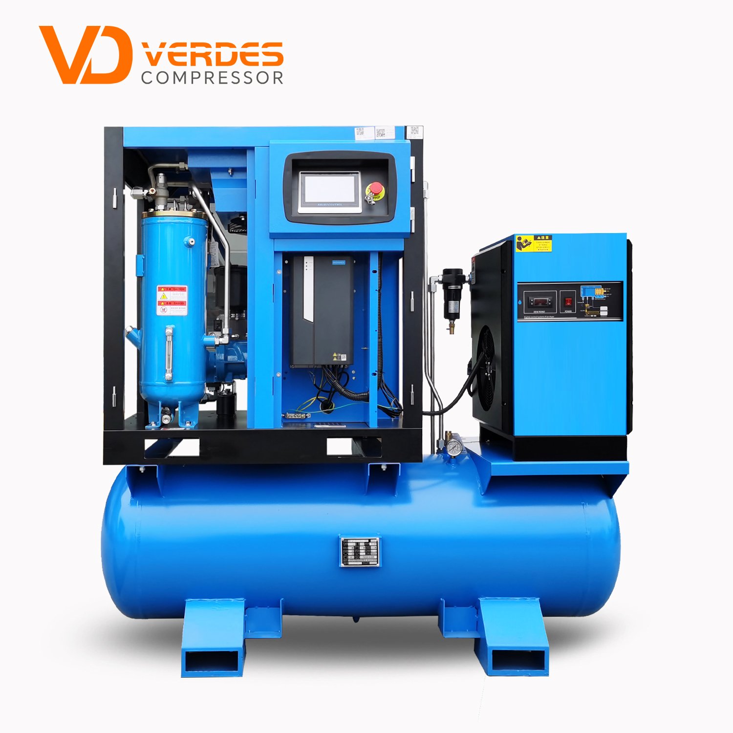 Good Price Industrial Rotary Screw Air-compressor All in One 16 bar 20 bar with Dryer 500l for Laser Cutting Cutter Machine