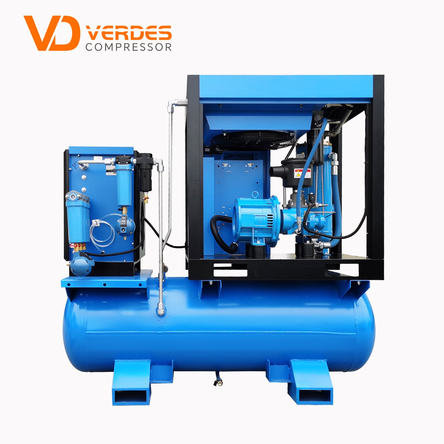 Good Price Industrial Rotary Screw Air-compressor All in One 16 bar 20 bar with Dryer 500l for Laser Cutting Cutter Machine