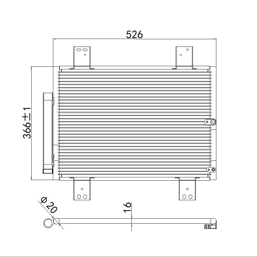 Aftermarket Car Auto Air Conditioning System Auto AC Condenser for TOYOTA TERIOS OEM 88450B4020