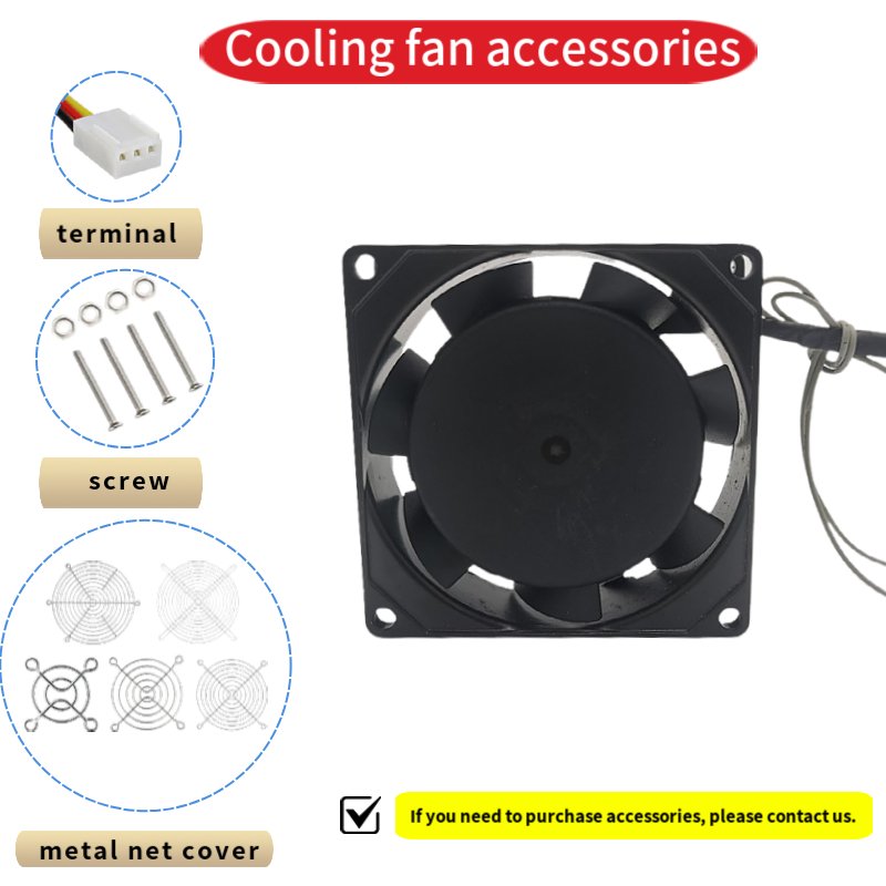 SUNON SF23080AT 2082HBL.GN AC Brushless Fan FAN, SLIM, 80MM, 230VAC 14/13.5W Enclosure Cooling Fan