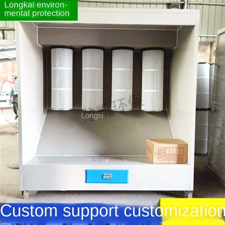 Manual Cartridge Filters Spraying Powder Coating Booth Powder Coat Cabin for Metal Parts Engine New Product 2020 Steel Provided