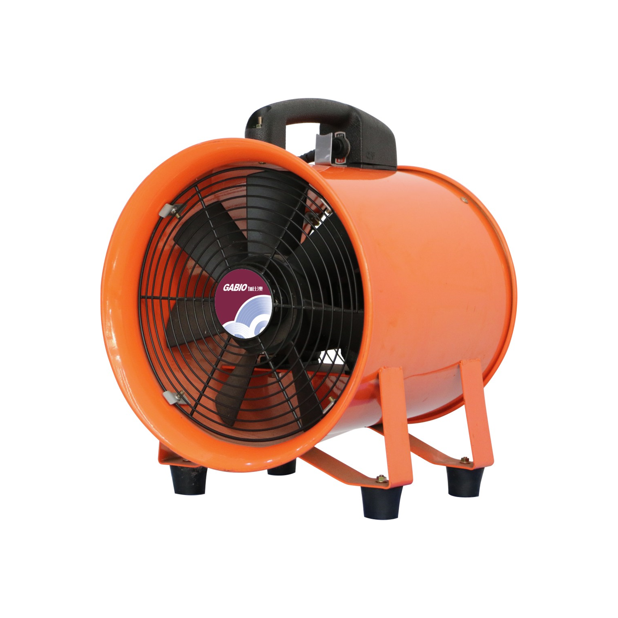 220V Electric 12-Inch Portable Ventilator Blower Fan Ball Bearing Motor for Industrial Air Ventilation OEM Customizable