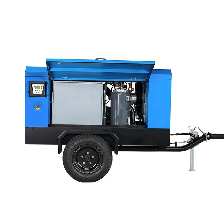 Liutech LUY050-7atlas Copco 185 Cfm air Compressor Screw Pneumatic air Compressor Mobile Manufacturer for Construction Drilling
