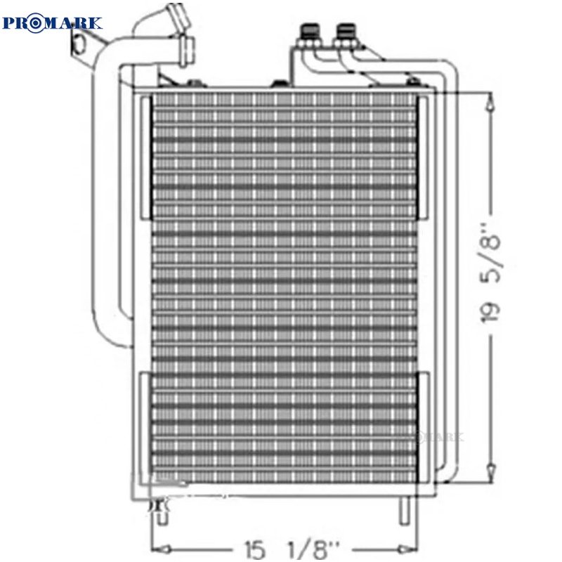 Air Conditioning AL119566 AC Condenser With Oil Cooler Combo Fits John Deere Tractor 6000 Series