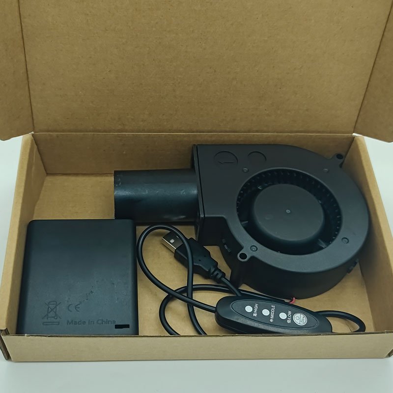 DC 12V 24V 9733 Mini Turbo Blower Fan 97x95x33mm 3 Speeds Barbecue Charcoal Stove Fire Blower Fan