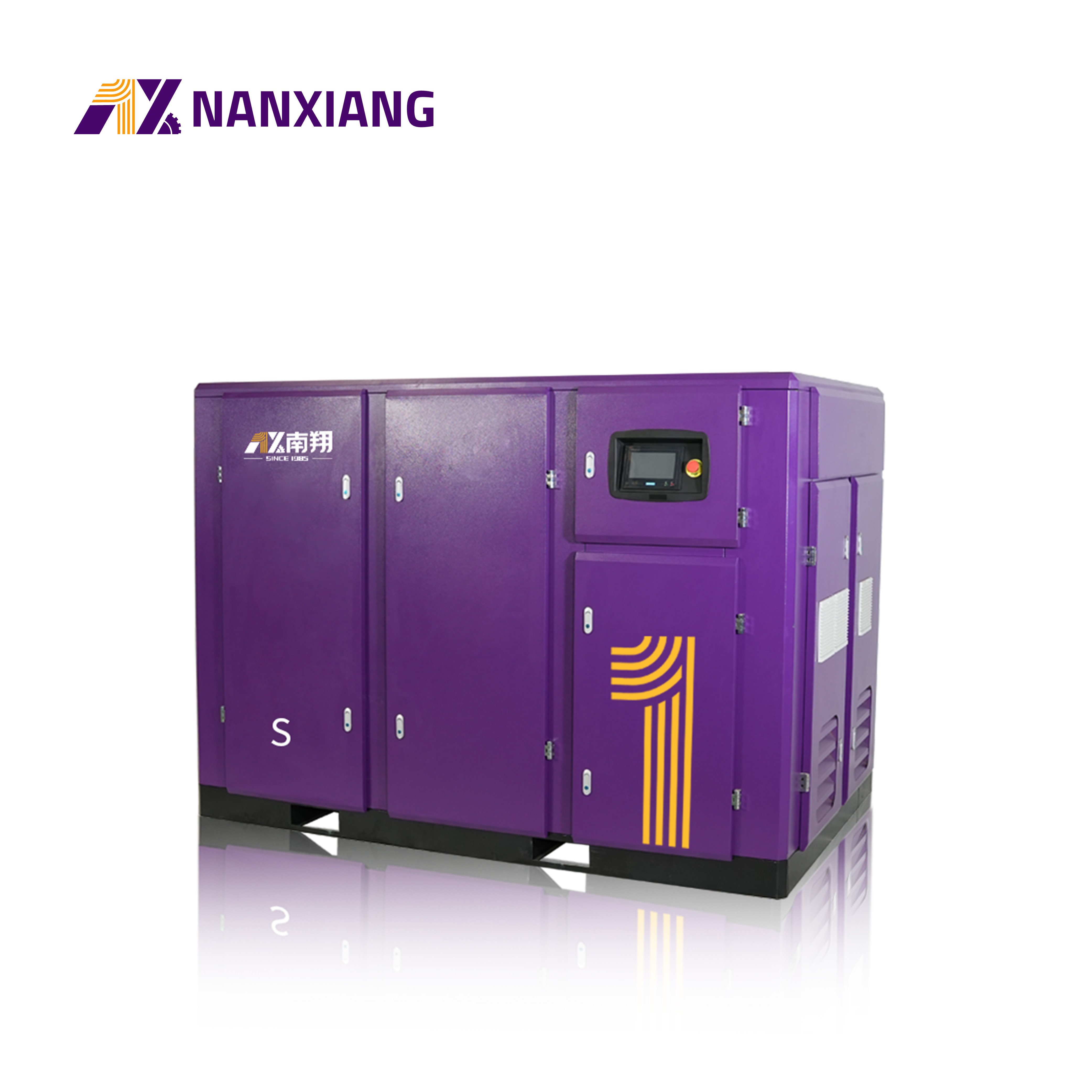 Nanxiang Low Pressure Compressor Industrial Electric 220kw 300ph 4bar 5bar Two-Stages Rotary Screw Air Compressor Price on Sale