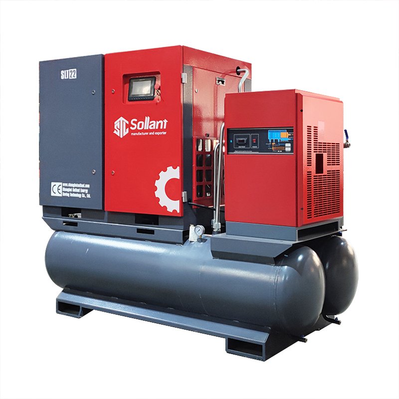 Sollant 7.5KW 11KW 15KW Energy Saving air Compressor Screw air Compressor 4-in-1 Quality All in One air Compressor