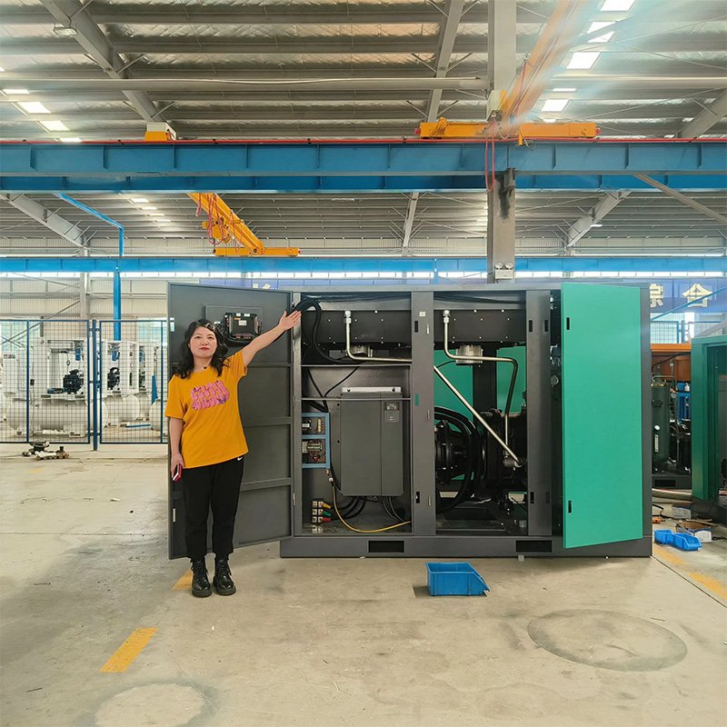 High Quality 7.5kw 11kw 15kw Industrial Silent All in One Screw Air Compressor with Tank and Dryer