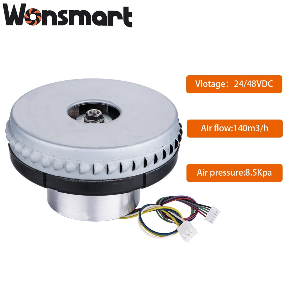 140mm Diameter 8.5kpa Pressure 288w Battery Operated Dc Brushless Centrifugal Air Blower Fan Industrial Assembly Aluminum